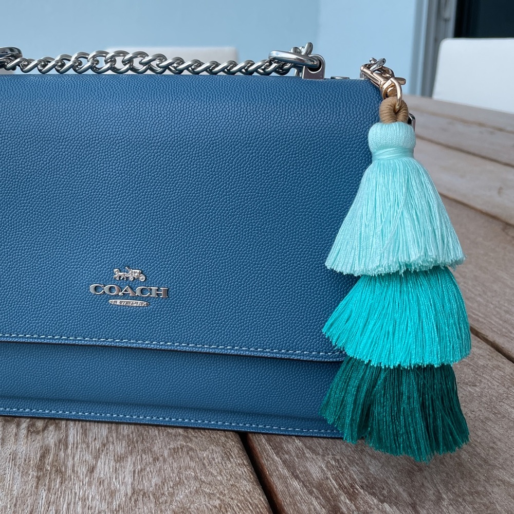 Boho tassel purse keychain charm for purses, book bags, key holder, gifts.